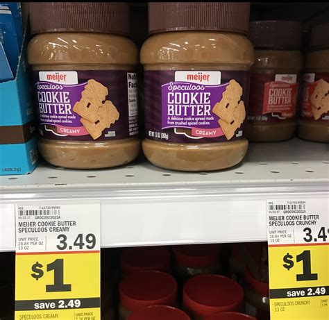 Meijer No Coupon Needed Deal On Meijer Cookie Butter Hazelnut Spread