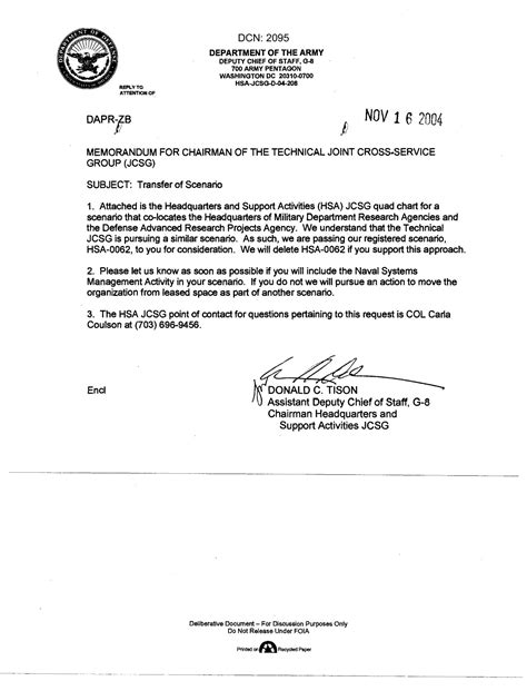 Memo Concerning Transfer Of Scenario Page 1 Of 2 Unt Digital Library