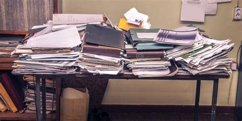 Messy Workplace Stock Photo Image Of Paperwork Desk 88765182