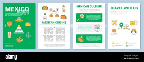 Mexico Brochure Template Layout Mexican Travel Tour Flyer Booklet