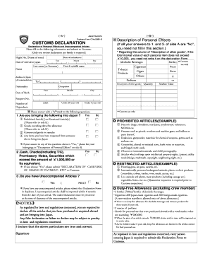 Mexico Declaration Of Goods Form 2023 Printable Forms Free Online