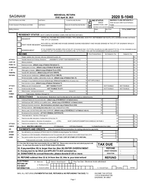 Mi 1040 2020 2024 Form Fill Out And Sign Printable Pdf Template