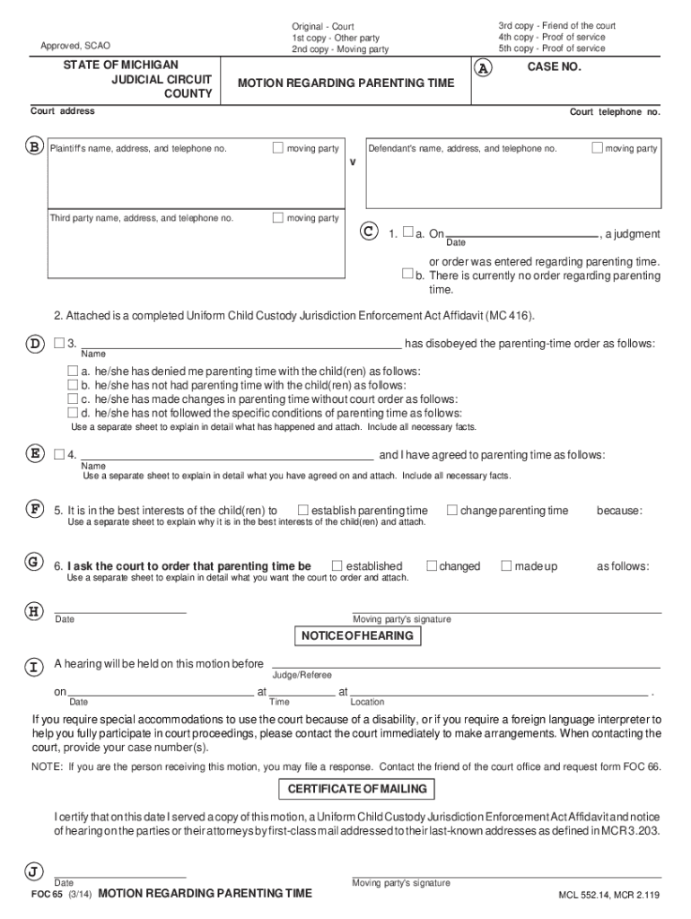 Mi Foc 65 2014 2022 Complete Legal Document Online Us Legal Forms