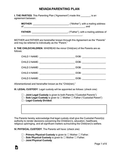 Michigan Child Custody Forms Pdf Copies Amp Descriptions