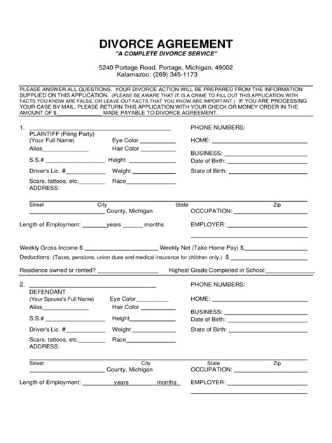 Michigan Divorce Forms Pdf Fill Out And Sign Printable Pdf Template