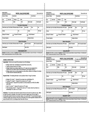 Michigan Gun Purchase Form Fill And Sign Printable Template Online