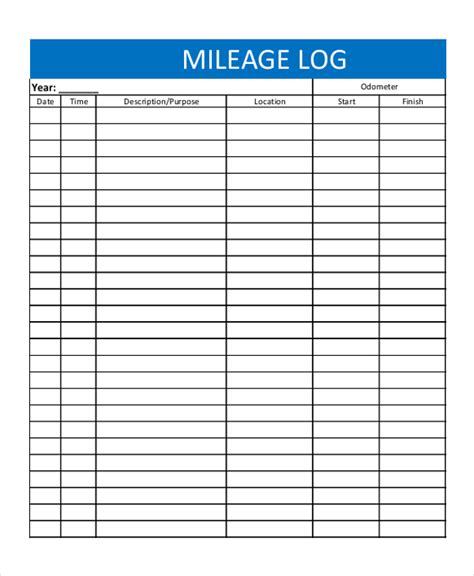 Mileage Tracker Sheet Free 20 Sample Tracking Forms In Pdf Ms Word