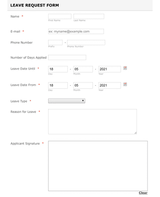 Military Leave Form Template Jotform