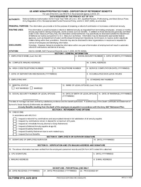 Military Retirement Form Templates Pdffiller