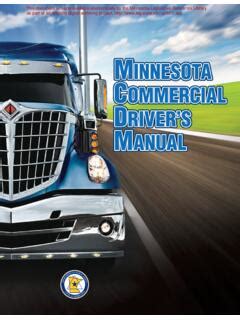 Minnesota Commercial Driver S License Cdl Manual Minnesota