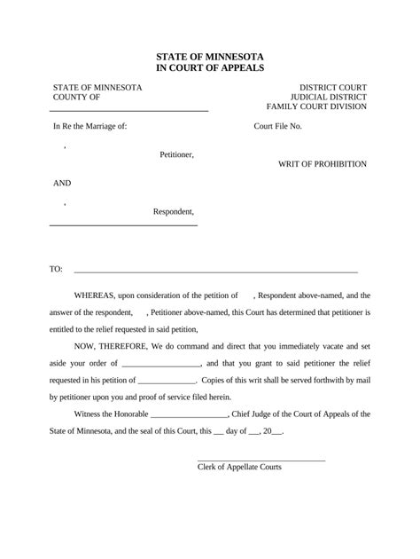 Minnesota Court Doc Template Pdffiller