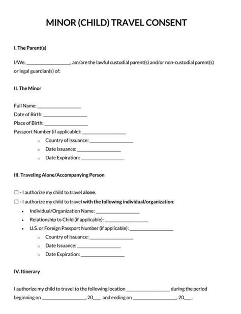 Minor Child Travel Consent 2017 2021 Fill And Sign Printable