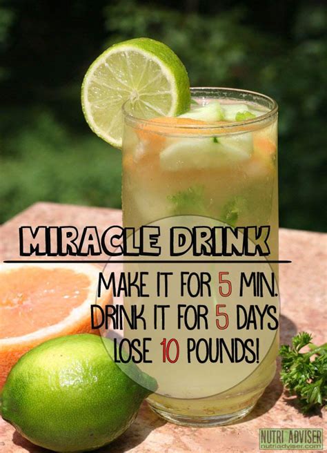 Miracle Drink Make It For 5 Minutes Drink It For 5 Days Lose 10 Pounds Health And Beauty