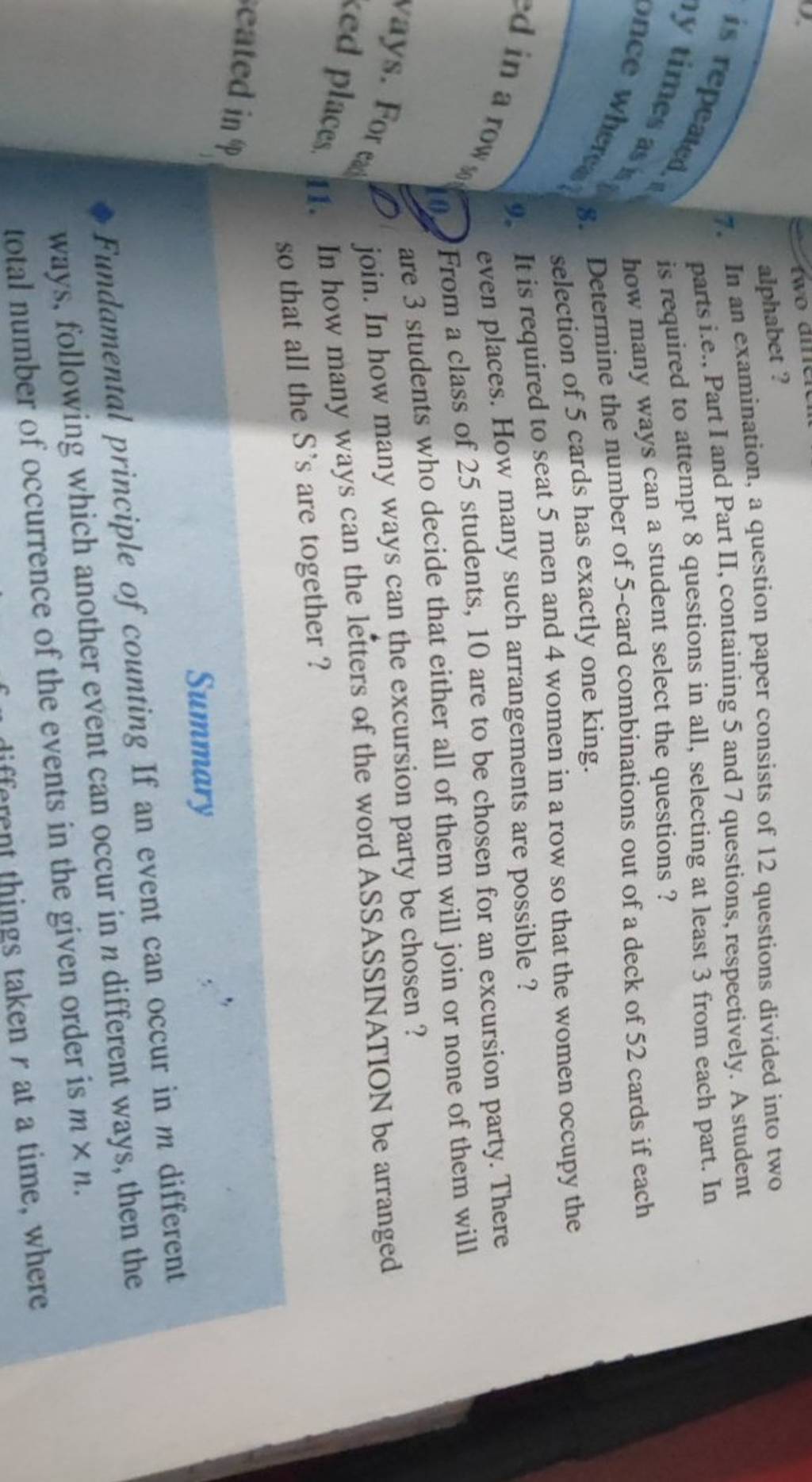 Misc 7 In An Examination A Question Paper Consists Of 12 Questions