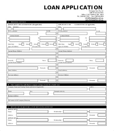 Mortgage Application Templates 5 Free Word Excel Pdf Format Download Free Amp Premium Templates