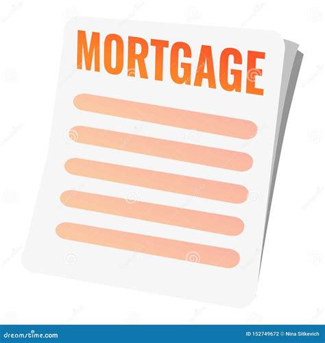 Mortgage Paper Icon Cartoon Style Stock Vector Illustration Of Employee Money 152749672