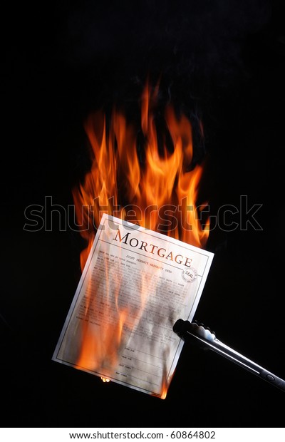 Mortgage Papers Being Burnt Celebration Mortgage Stock Photo Edit Now 60864802