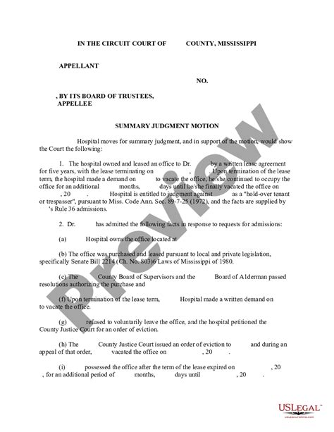 Motion Summary Judgment Defendant Form Fill Out And Sign Printable