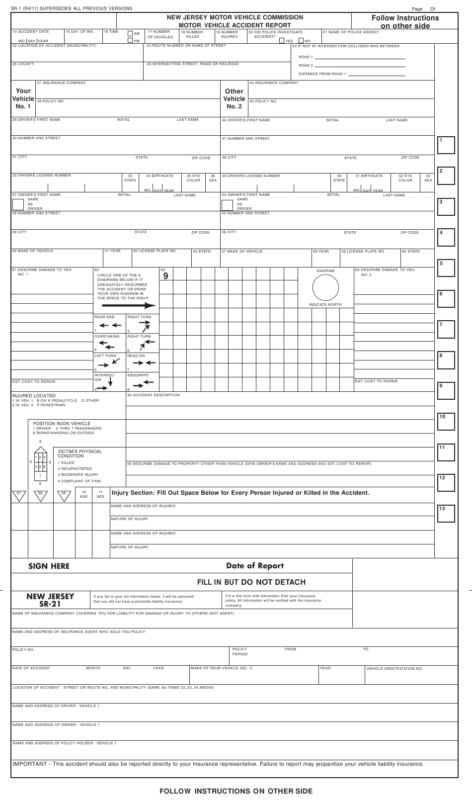 Motor Vehicle Accident Form Fill Out Sign Online And Download Pdf