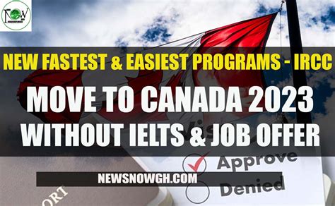 Move To Canada 2023 Without Ielts Job Offer Ircc