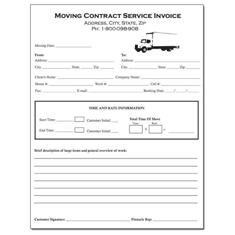 Moving Contract Template Free Ready To Share Print And Store