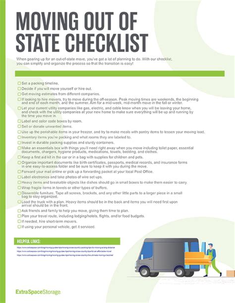 Moving Out Of State Checklist