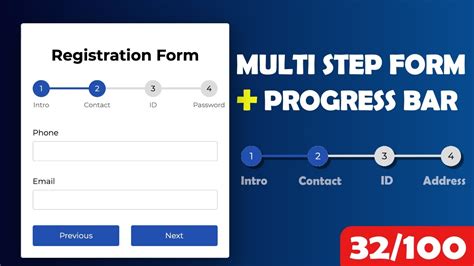 Multi Step Registration Form Using Html Css Javascript Sign Up And