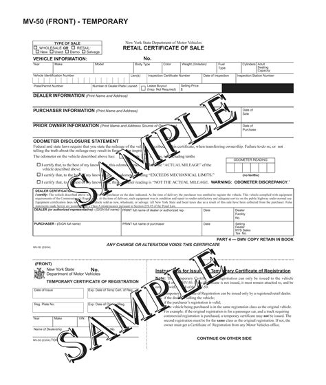 Mv 50 Bill Of Sale Form At Netaaravblog Blog