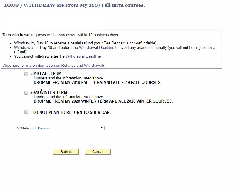 Myotr Withdrawal And Refund Information