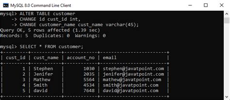 Mysql Rename Column Freeloadsmerchant