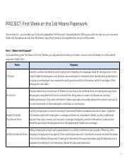 Navigating New Employment First Week Paperwork Essentials Course Hero