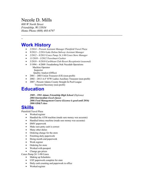 Necoles Resume Pdf