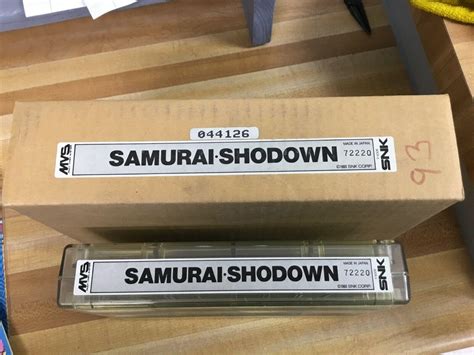 Neo Geo Mvs Arcade Samurai Shodown Cartridge Nm Box Paperwork Header