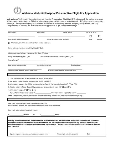 Nevada Application For Presumptive Eligibility For Medicaid Fill Out