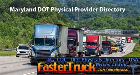 New Cdl Dot Physical Exam Provider Location Silver Spring Maryland