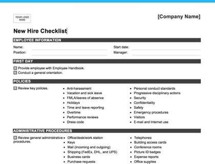 New Employee Checklist Template Excel Ms Excel Templates