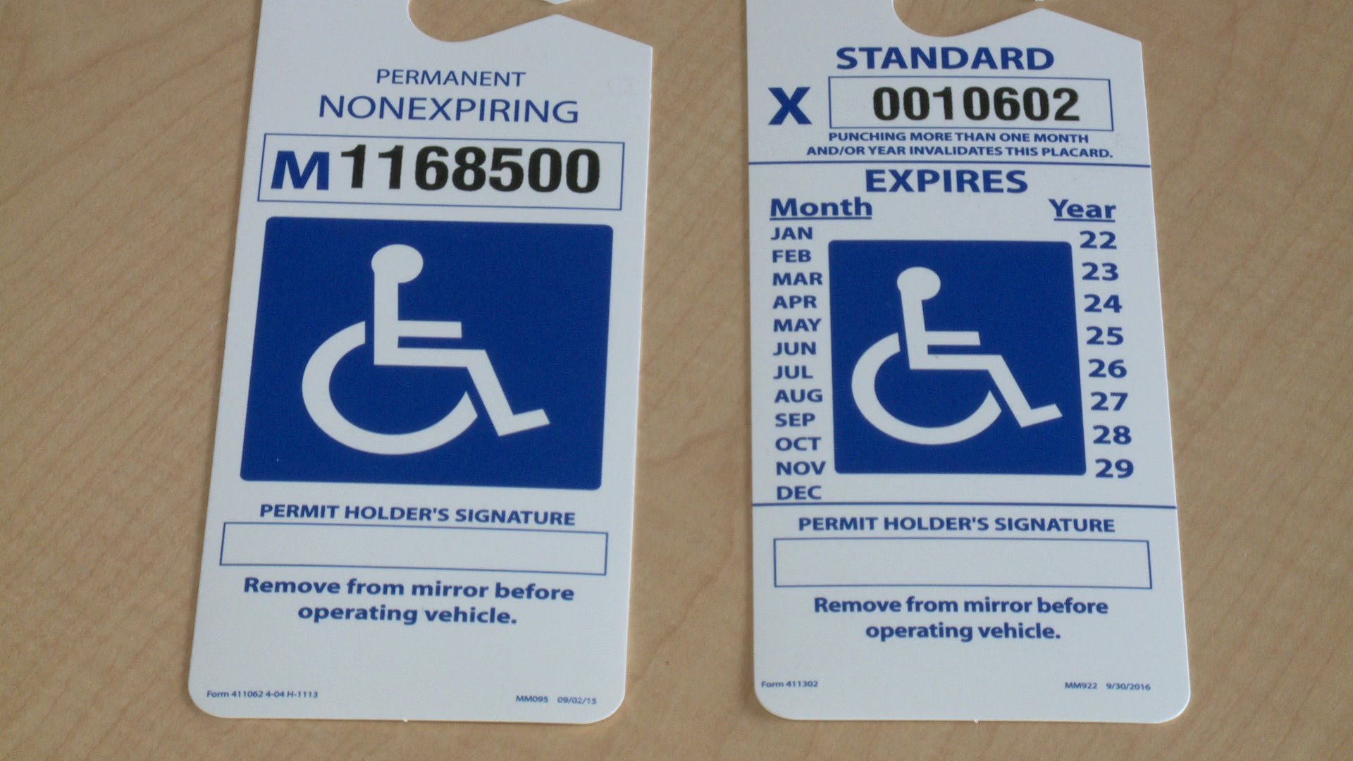 New Handicap Placards To Expire Every Five Years