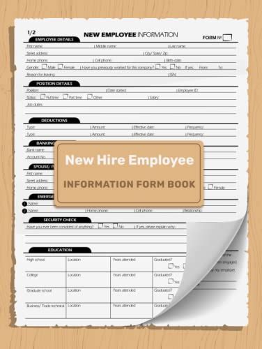 New Hire Employee Information Form Book Employee Onboarding Form 60