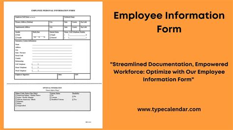 New Hire Employee Information Form Word Excel Templates