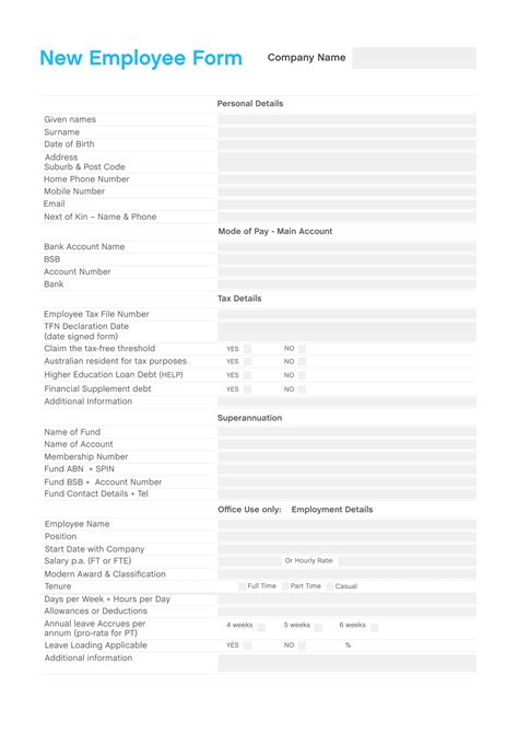 New Hire Forms Template Beautiful New Stock New Hire Forms Template