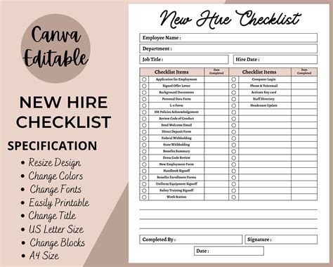 New Hire Paperwork Onboarding Forms 2025 Checklist