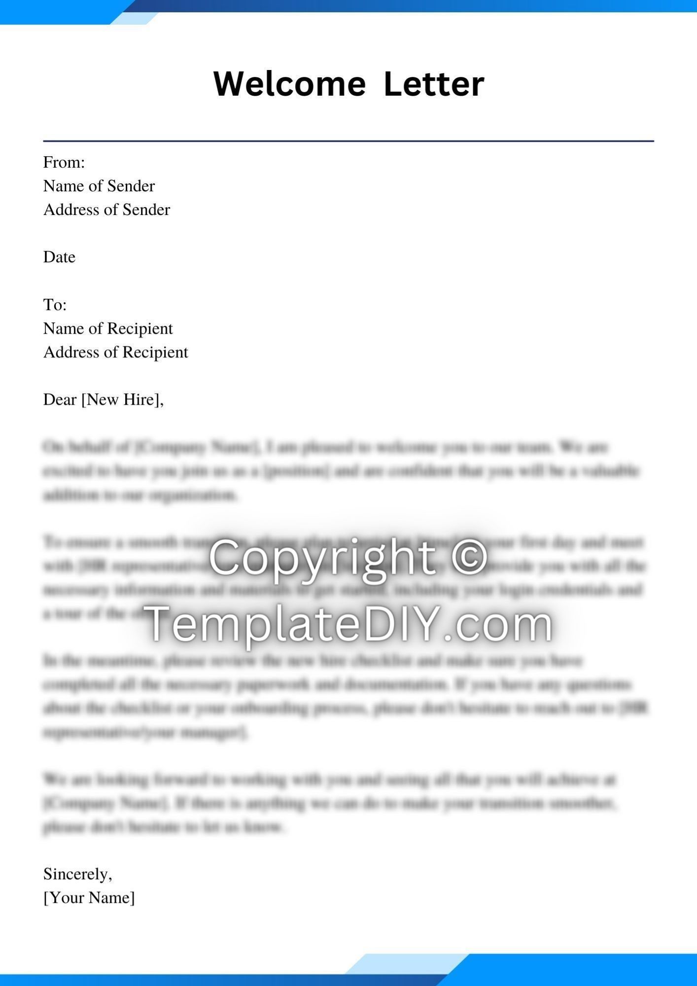 New Hire Welcome Letter Sample With Examples In Pdf Word In 2023