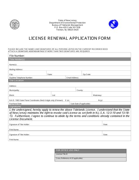 New Jersey License Renewal Application Form Fill Out Sign Online And Download Pdf