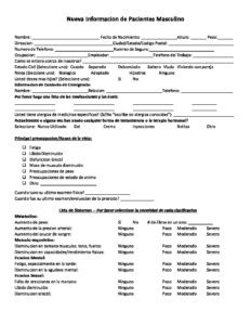 New Patient Male Paperwork Spanish Paradigm Hormones Retorative Care