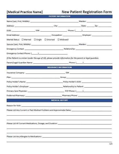 New Patient Registration Form Fill Out Sign Online And Download Pdf Templateroller