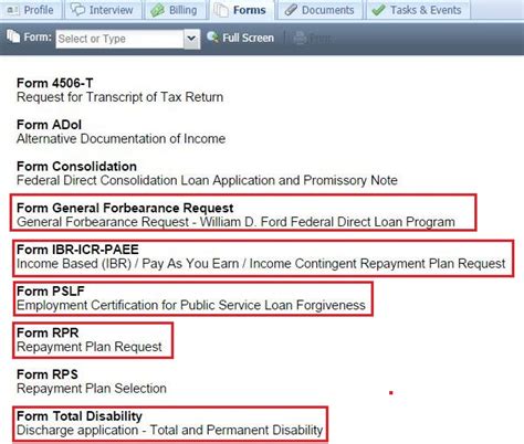 New Student Loan Forms Logics