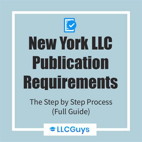 New York Llc Publication Requirements Full Guide