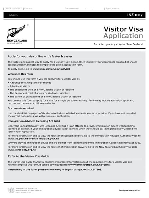 New Zealand Tourist Visa Requirements Fill Out Sign Online Dochub