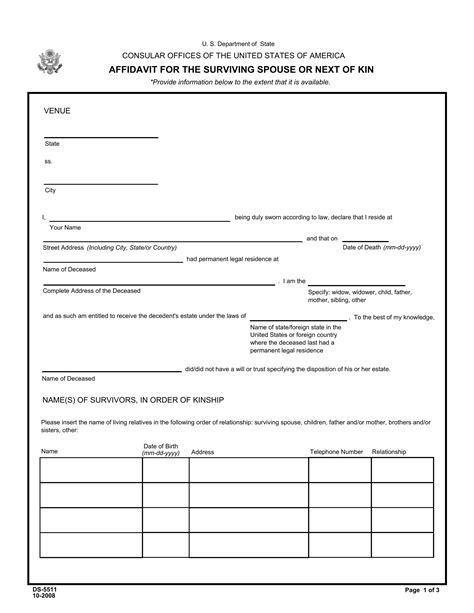 Next Of Kin Proposed Ward Form Fill And Sign Printable Template Online