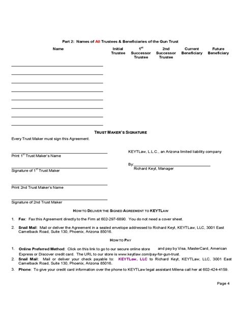 Nfa Gun Trust Form Arizona Free Download